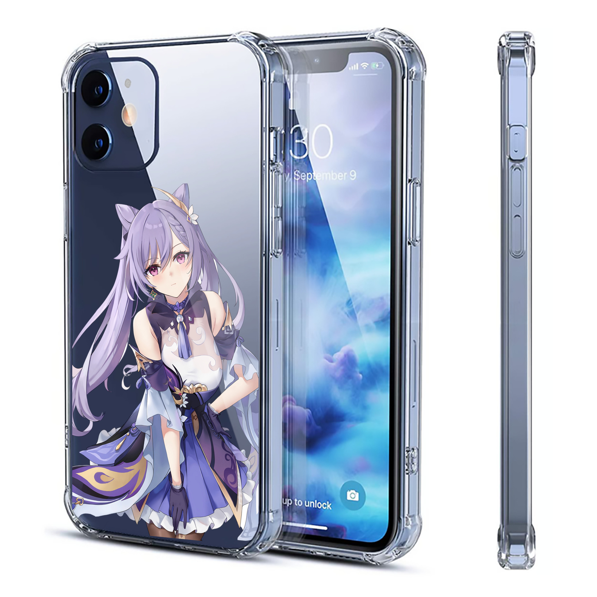 げんし神 刻晴 こくせい genshin Kokusei 【iPhone 12シリーズ対応】透明スマホケース（クリアソフトケース）